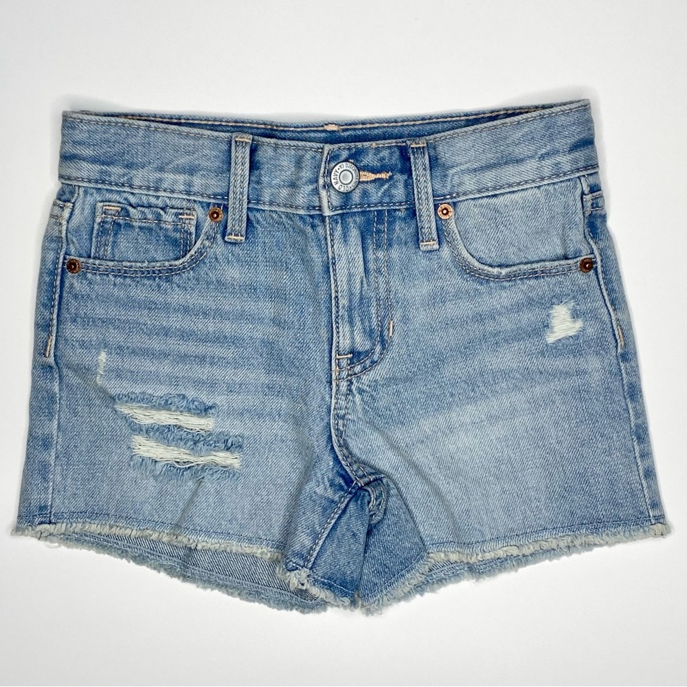 Girl's Old Navy Extra High-Waisted Distressed Cut-Off Jean Shorts Size 5